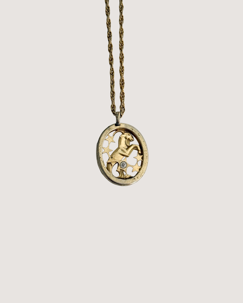 Pierre Cardin Vintage 1979 Libra Cut-Out Zodiac Reworked Necklace